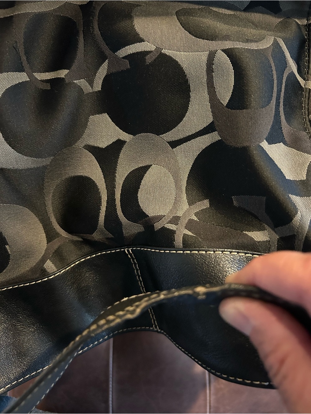 Vintage Y2K Coach Zoe Optic Signature Hobo Bag - Picture 8 of 8